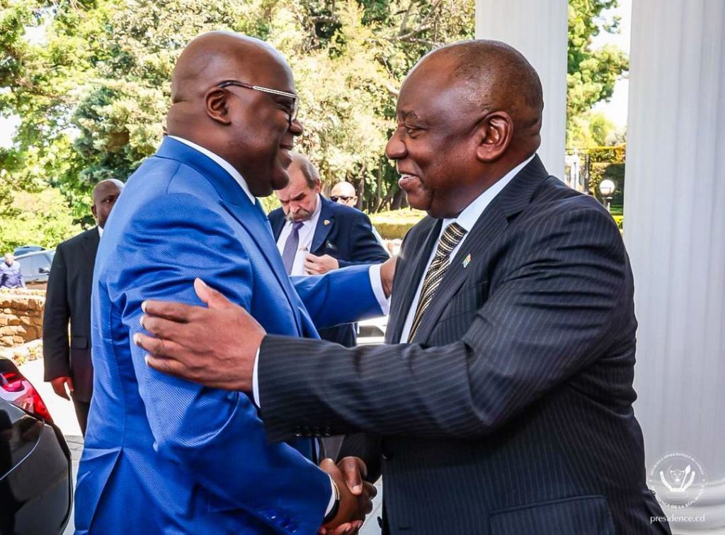 Afrique du Sud : Félix Tshisekedi reçu par Cyril Ramaphosa