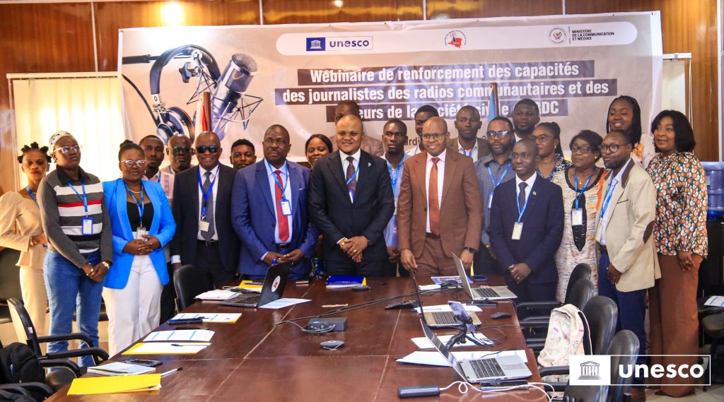 Webinaire UNESCO : Renforcement des capacités des journalistes communautaires en RDC face aux défis de l’information